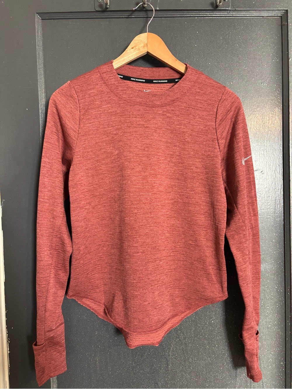 Nike Dri-FIT Marled Rust Red Performance Top